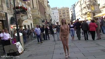 Sweet Blonde Teen Mina Naked On Public Streets